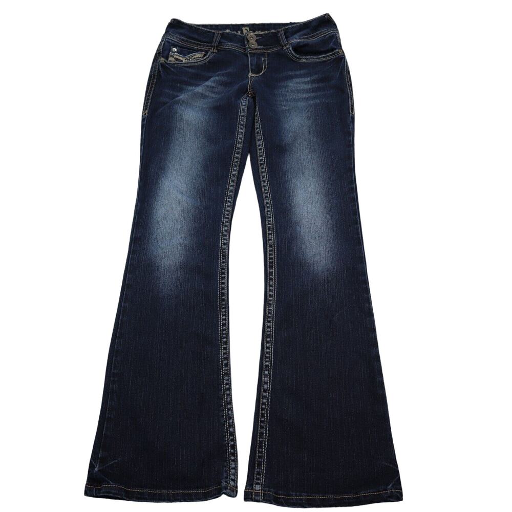 Vintage Wall Flower Pants Womens 9 Blue Mid Rise Bootcut Denim Faded Jeans